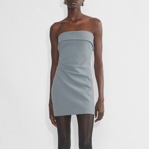 Babaton Eyecatcher Mini Strapless Dress in Shady Blue